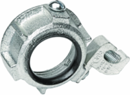 1/2 Inch Iron Insulated Ground Bushing, Lay-in Lug, 150°C Rated, Zinc Plated
