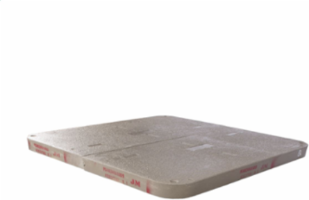 Cover, FRP, Tier 8, 78"x96"x3", 4-piece, No Bolts , Blank Logo