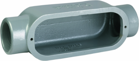 1/2 Inch C Hub Iron Conduit Body, Powder Epoxy Paint Finish