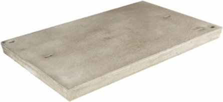 Cover, polymer concrete, Tier 8, 48"x78"x 3", 2 piece, 4 Bolts,