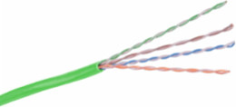 Cat 5e Plenum Cable, UTP, 400MHz, Green, 4-Pair, 100ft