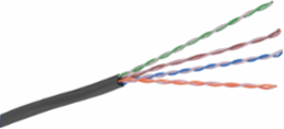 SPEEDGAIN Category 5E Riser UTP Cable, Gray, 100 Ohm, 4-Pair, PVC
