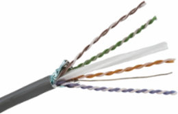 NEXTSPEED CAT6A FTP Riser Rated Cable, 10-Gig, Gray