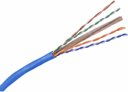 NEXTSPEED Category 6 Plenum UTP Cable, 1GbE, Blue, Solid Copper