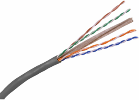 NEXTSPEED Cat 6 Plenum Cable 4-Pair UTP Gray 100 Ohm