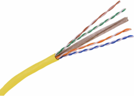 NEXTSPEED Category 6 UTP Cable, 4-Pair, Plenum Rated, Yellow