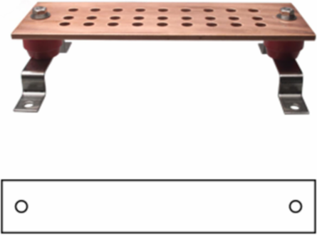 Copper Ground Bar 1/4 Inch x 4 Inch x 12 Inch, UL Listed