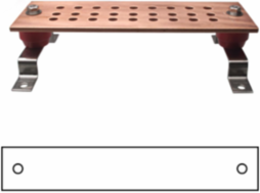 Copper Ground Bar 1/4 Inch x 4 Inch x 12 Inch, UL Listed