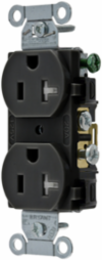 Duplex Receptacle 20A 125V Tamper-Resistant 2-Pole 3-Wire Black