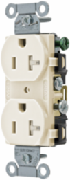 Duplex Tamper-Resistant Receptacle, 20A 125V, 2-Pole 3-Wire, Light Almond