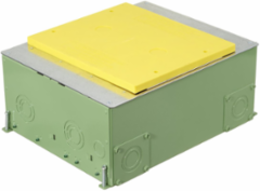 Recessed Concrete Floorbox, 8/10-Gang, 5.59 Inch Depth, Galvanized Steel
