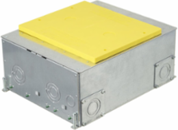 Recessed 8/10-Gang Floorbox, 14.14 x 11.09 x 5.59 Inch, Galvanized Steel