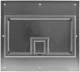 11-Gang Rectangular Floor Box Cover with 1/4 Inch Aluminum Edging