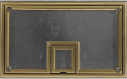 Rectangular Surface Cover Assembly, 14 Inch x 12.5 Inch, Brass Edging for Tile
