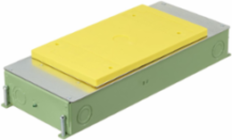 2-Gang Recessed Floor Box, 2.50 Inch Depth, Galvanized Steel