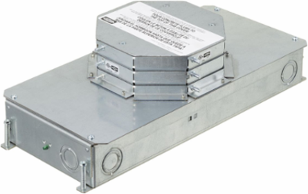2-Gang Recessed Concrete Floor Box, 3.25 Inch Depth, Galvanized Steel