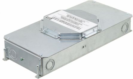2-Gang Recessed Concrete Floor Box, 3.25 Inch Depth, Galvanized Steel