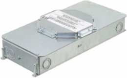 2-Gang Recessed Concrete Floor Box, 3.25 Inch Depth, Galvanized Steel