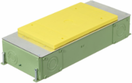 Recessed 2-Gang Concrete Floorbox, 16.27 x 6.62 x 3 Inch, Corrosion Resistant