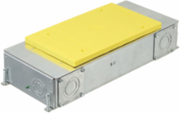 2-Gang Floor Box, 16.27" x 6.62" x 3.00", Galvanized Steel