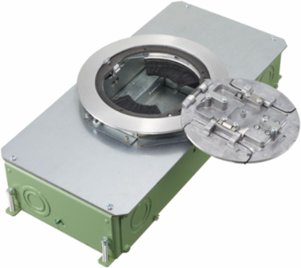 2-Gang Recessed Concrete Floorbox, 16.27" x 7.32" x 3.75" Depth, Corrosion Resistant