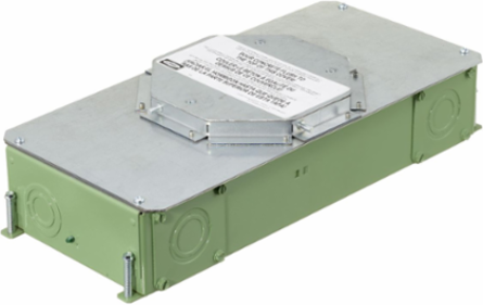 2-Gang Recessed Concrete Floorbox, 16.27" x 7.32" x 3.75" Depth, Corrosion Resistant