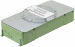 2-Gang Recessed Concrete Floorbox, 16.27" x 7.32" x 3.75" Depth, Corrosion Resistant