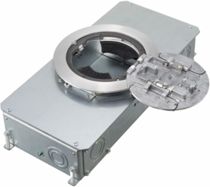 Recessed 2-Gang Concrete Floorbox, 3.75 Inch Minimum Depth, Galvanized Steel