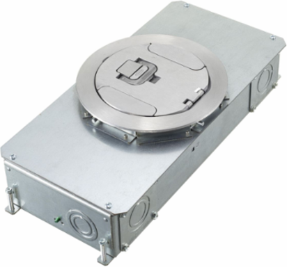Recessed 2-Gang Concrete Floorbox, 3.75 Inch Minimum Depth, Galvanized Steel