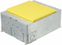 Recessed 4/5-Gang Concrete Floorbox, 5.59 Inch Depth, Galvanized Steel