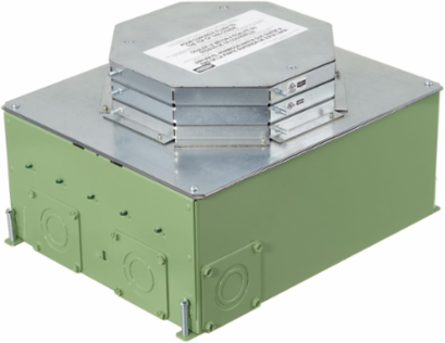 4/5-Gang Recessed Concrete Floor Box, 14.14 x 11.09 x 6.31 Inch