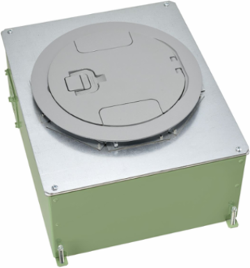 4/5-Gang Recessed Concrete Floor Box, 14.14 x 11.09 x 6.31 Inch