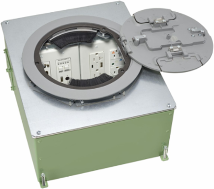 4/5-Gang Recessed Concrete Floor Box, 14.14 x 11.09 x 6.31 Inch