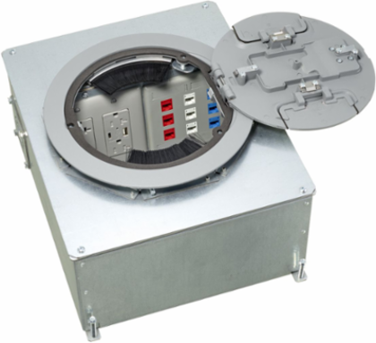 Recessed 4/5-Gang Floor Box, 14.14 Inch x 11.09 Inch x 6.31 Inch Depth
