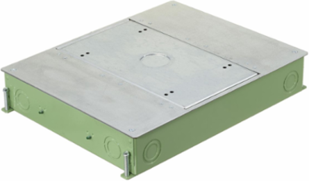 4-Gang Recessed Concrete Floorbox, 14.57" x 11.20" x 2.50" Depth