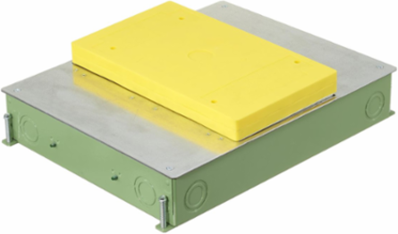 4-Gang Recessed Concrete Floorbox, 14.57" x 11.20" x 2.50" Depth