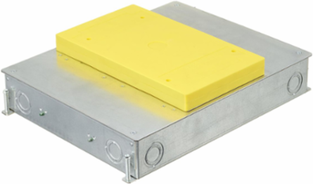 Recessed 4-Gang Concrete Floorbox, 14.57 Inch x 11.20 Inch x 2.50 Inch Depth