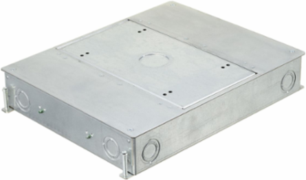Recessed 4-Gang Concrete Floorbox, 14.57 Inch x 11.20 Inch x 2.50 Inch Depth