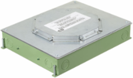 4-Gang Recessed Floorbox, 14.57" x 11.20" x 3.25", Galvanized Steel, Corrosion Resistant
