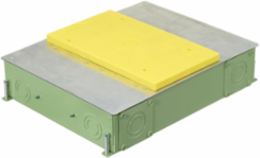 4-Gang Recessed Concrete Floor Box, 14.57 x 11.33 x 3.00 Inch, Corrosion Resistant