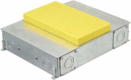 Recessed 4-Gang Concrete Floor Box, 14.57 Inch x 11.33 Inch x 3.00 Inch