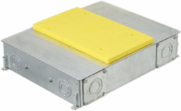 Recessed 4-Gang Concrete Floor Box, 14.57 Inch x 11.33 Inch x 3.00 Inch