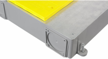 4-Gang PVC Floor Box, 15.70" x 11.20" x 3.17", Corrosion Resistant