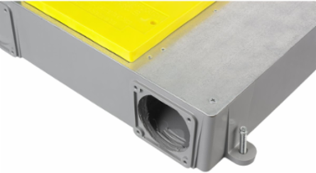 4-Gang PVC Floor Box, 15.70" x 11.20" x 3.17", Corrosion Resistant