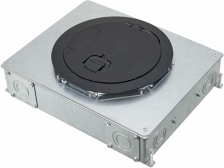 4-Gang Recessed Floor Box, Galvanized Steel, 3.75 Inch Depth, 14.57 Inch x 11.33 Inch