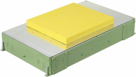 6-Gang Recessed Concrete Floorbox, 19.68 x 11.54 x 3 Inch Depth