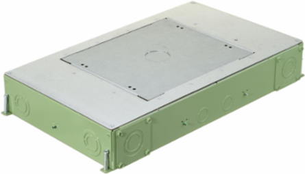 6-Gang Recessed Concrete Floorbox, 19.68 x 11.54 x 3 Inch Depth