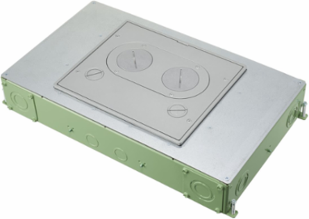 6-Gang Recessed Concrete Floorbox, 19.68 x 11.54 x 3 Inch Depth