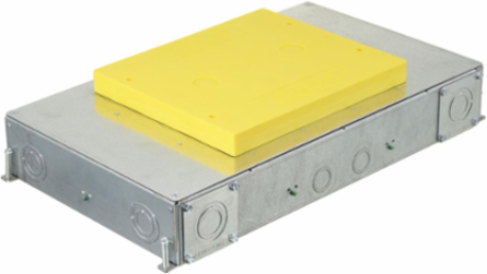 6-Gang Recessed Floorbox, Galvanized Steel, 3.00 Inch Depth