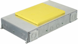 6-Gang Recessed Floorbox, Galvanized Steel, 3.00 Inch Depth